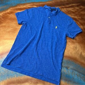 Polo by Ralph Lauren Blue Polo Shirt with Yellow Logo